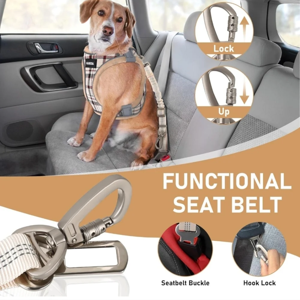 Dog Seat Belt Harness and Collar Set